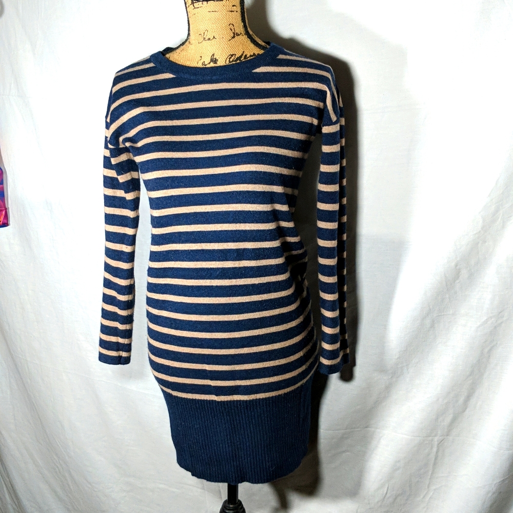 Joie Cashmere/ Wool Blend, Striped, Long Sweater.  Size XS